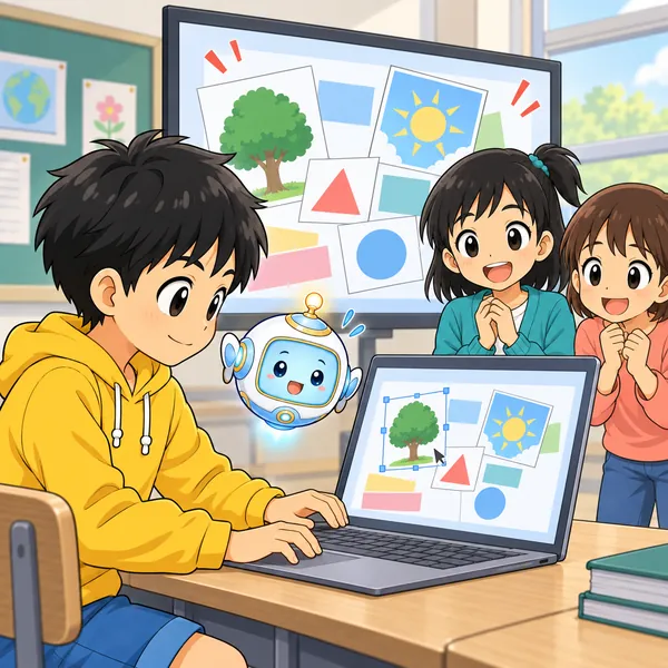 ハルが落ち着いて画面を見て、原因のところに手を入れている