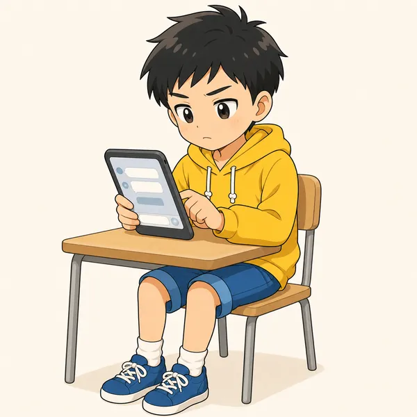 4コマ「ていねいな言葉」の1コマ目