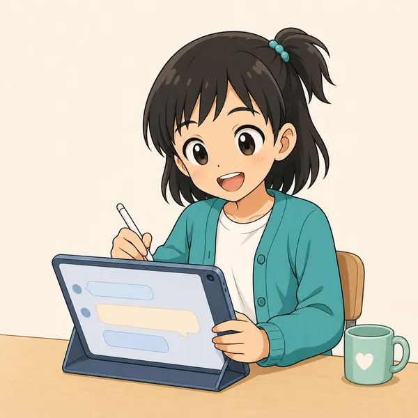 4コマ「ていねいな言葉」の3コマ目