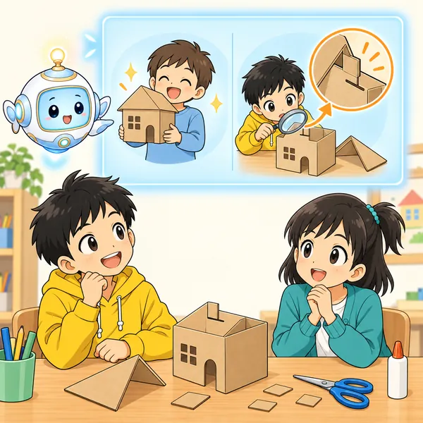 アイが、すらすらできた人には見えない「つまずく場所」が、苦手な人には見えることを図で示している