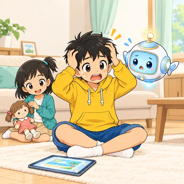 ハルが、先週妹のことをくわしく書いたのを思い出してあせっている。