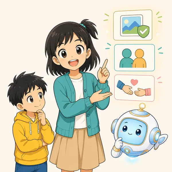 4コマ「SNSを始める前に 親と話す」の3コマ目