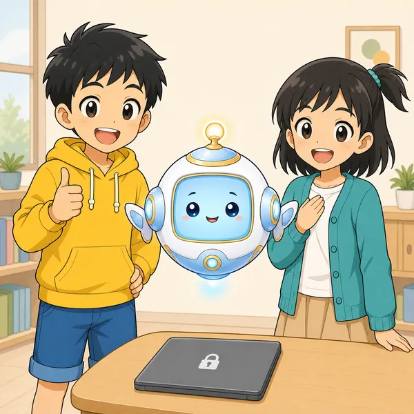 4コマ「パスワードは大切に」の4コマ目