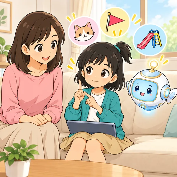 ミオが、一つずつなら平気だと指を立てて考えている。