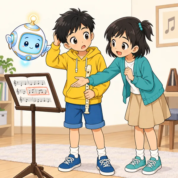 ミオが、やり方を変えてみたかとたずねている