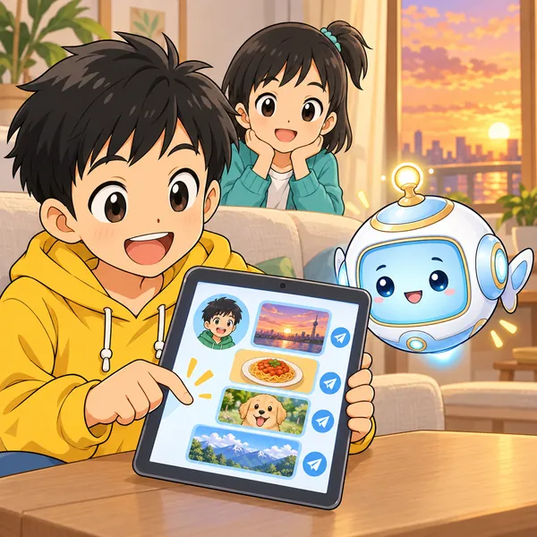 夕方、ハルが海外の友だちにメッセージを何通も送っている。