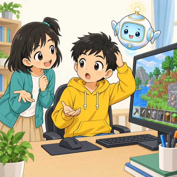 ミオが、どうやって覚えたのかをたずねている