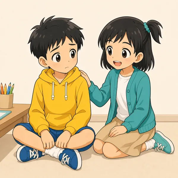 4コマ「自分を責めすぎない」の3コマ目