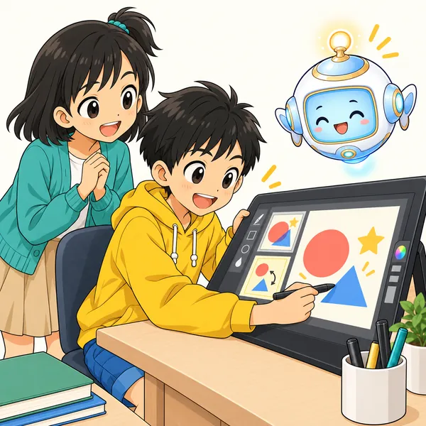 次の作品づくり。ハルが前の失敗作とメモを見ながら、迷わず手を動かしている