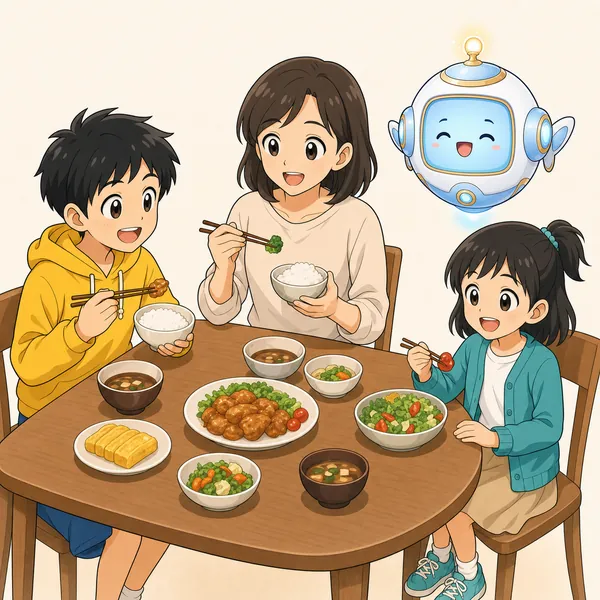 4コマ「食事中は使わない」の4コマ目