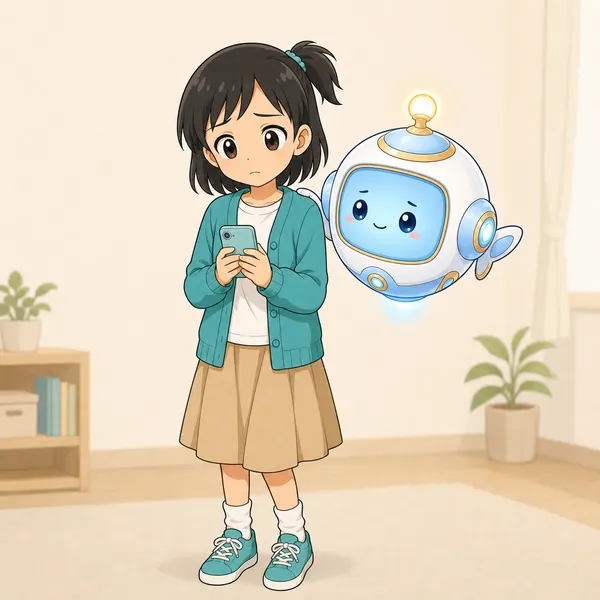4コマ「つらいことは 大人に相談」の2コマ目