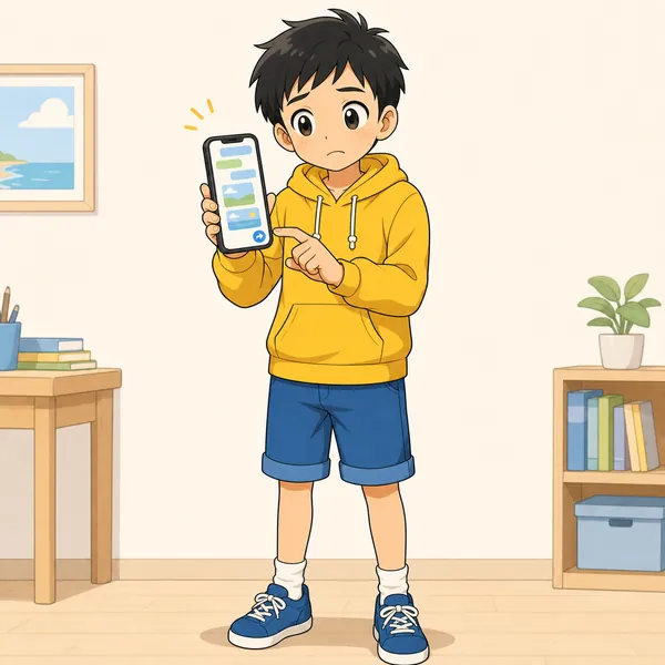 4コマ「スクショを勝手に広めない」の1コマ目