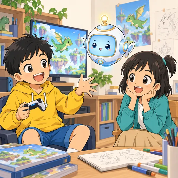 ハルが好きなアニメやゲームの話を楽しそうにしている