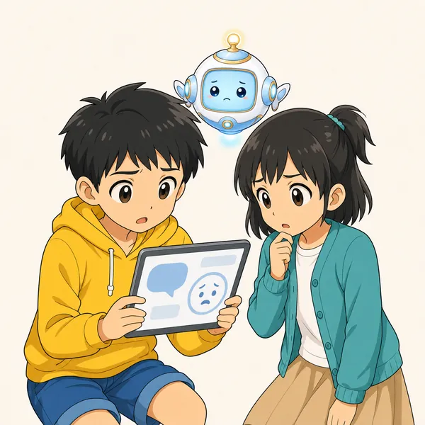 4コマ「ネットでも親切に」の1コマ目