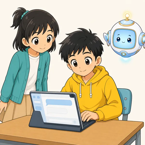 4コマ「ネットでも親切に」の3コマ目