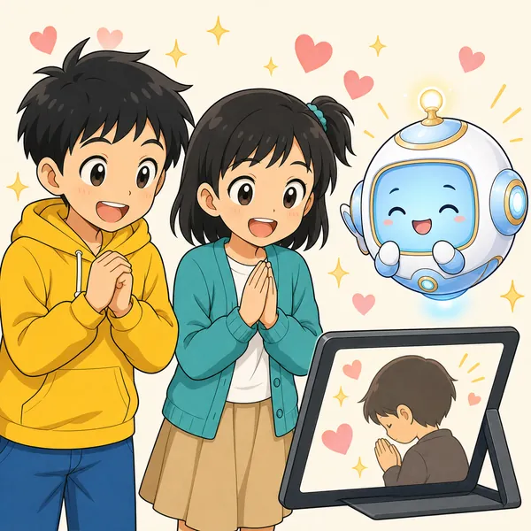 4コマ「ネットでも親切に」の4コマ目