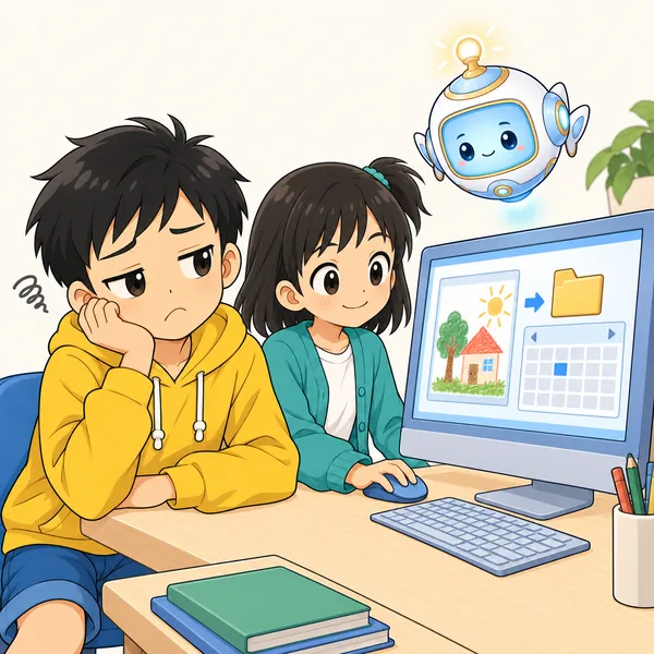 ハルが横から見て、めんどうそうな顔をしている
