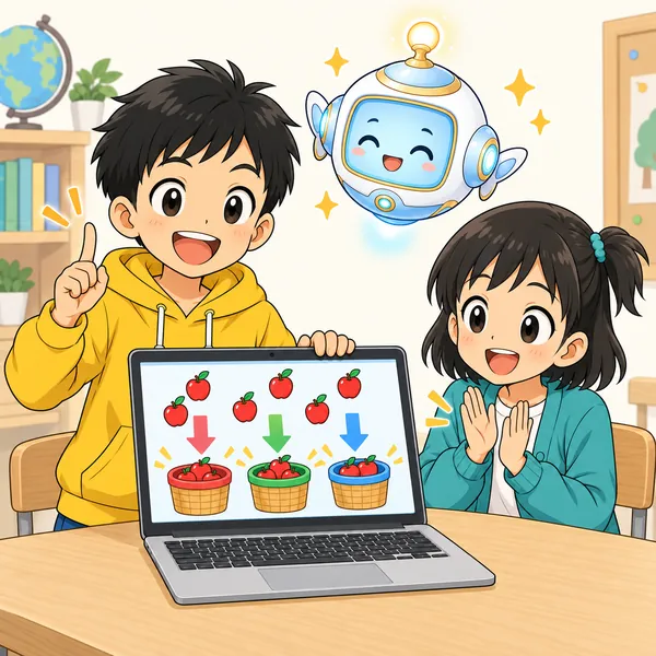 ハルが「これは〇〇できます」と一言で説明し、まわりが理解して喜んでいる