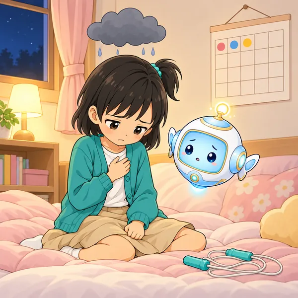 ミオが、気持ちが弱いのかなと自分を責めている。