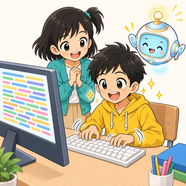 ハルが思いついたことをどんどん書き出し、画面にたくさんの言葉が並んでいる