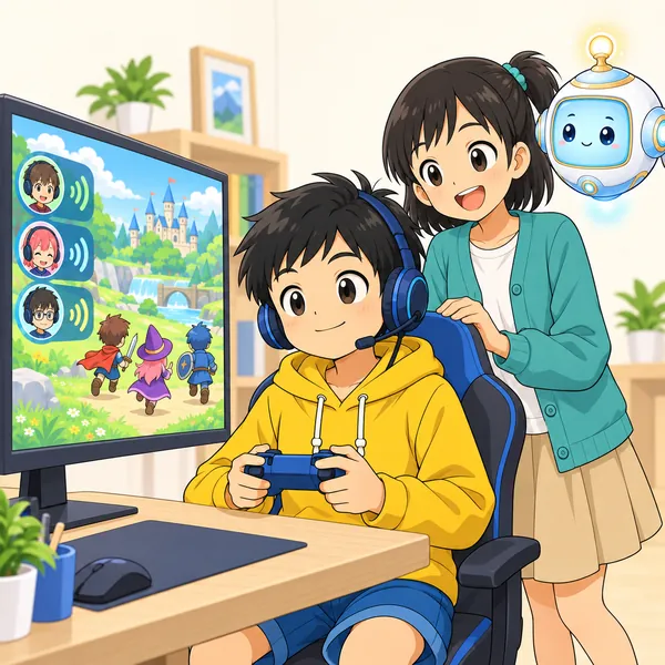 ハルが話す内容に気をつけながら、ゲームの話だけで楽しく遊んでいる
