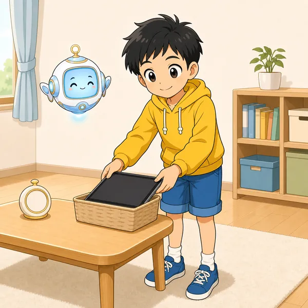 4コマ「約束の時間を守る」の3コマ目