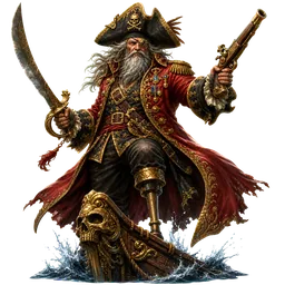 Keyboard Dojo boss character: Pirate King