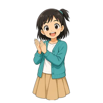 動くスタンプ 動くスタンプ アニメ GIF ミオ 拍手