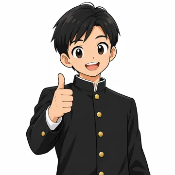中学生(男女)・男の子 中学生 男の子 上半身、親指を立てている