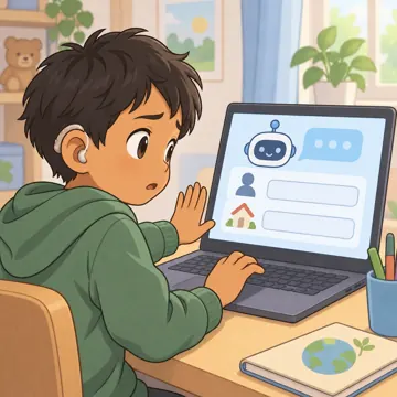 デジタル・AIの場面 デジタル・AIの場面 AI:AIに名前や住所を入れそうになって手を止める
