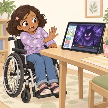 デジタル・AIの場面 デジタル・AIの場面 動画:子ども向けに見えて違う動画に気づく