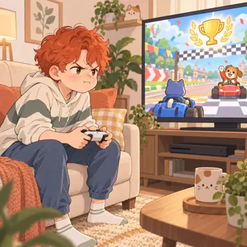 デジタル・AIの場面 デジタル・AIの場面 ゲーム:ゲームに負けてイライラする