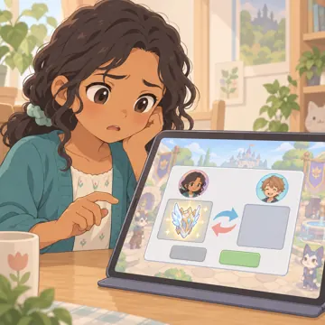 デジタル・AIの場面 デジタル・AIの場面 ゲーム:ゲームのアイテムのやりとりで困る