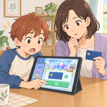 デジタル・AIの場面 デジタル・AIの場面 ゲーム:家族のカードが登録されていることに気づく