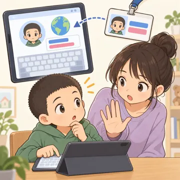 デジタル・AIの場面 デジタル・AIの場面 SNS:プロフィールに本名を書きそうになる
