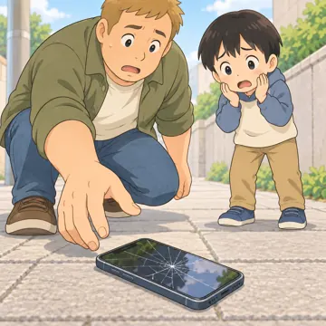 デジタル・AIの場面 デジタル・AIの場面 端末:スマホを落として困る