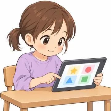 気持ちカード・生活の絵カード・生活の絵カード 生活の絵カード タブレットを使う