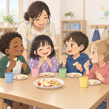 学童・放課後・地域の場面 学童・放課後・子ども会の場面 学童のおやつの時間