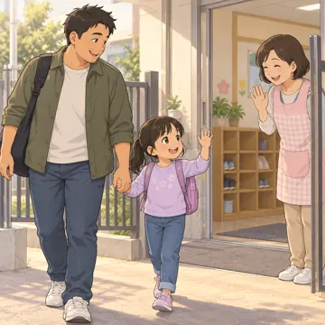 学童・放課後・地域の場面 学童・放課後・子ども会の場面 学童のお迎え(保護者が迎えに来る)