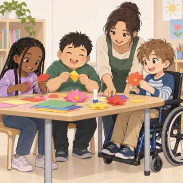 学童・放課後・地域の場面 学童・放課後・子ども会の場面 学童で工作をする子どもたち