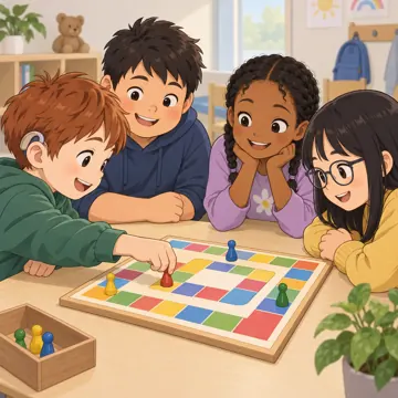 学童・放課後・地域の場面 学童・放課後・子ども会の場面 学童でボードゲームをする