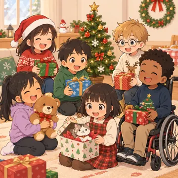 学童・放課後・地域の場面 学童・放課後・子ども会の場面 子ども会のクリスマス会