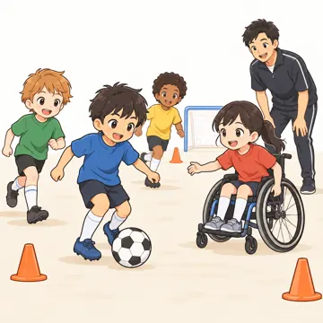 学童・放課後・地域の場面 学童・放課後・子ども会の場面 スポーツ少年団のサッカー練習