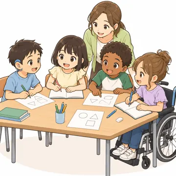 学童・放課後・地域の場面 学童・放課後・子ども会の場面 夏休みの宿題を一緒にする学習会