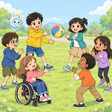 学校行事 学校行事 遠足:芝生で遊んでいる