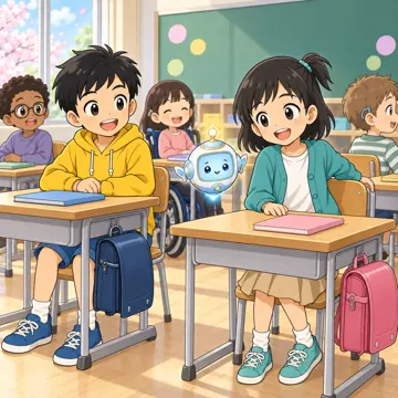 学校行事 学校行事 入学式:教室で初めての席につく