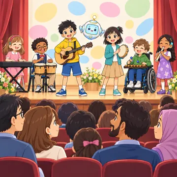 学校行事 学校行事 音楽会:保護者が客席で聴いている