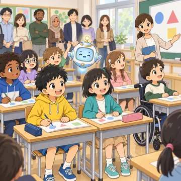 学校行事 学校行事 授業参観:授業参観で保護者が後ろに並んでいる