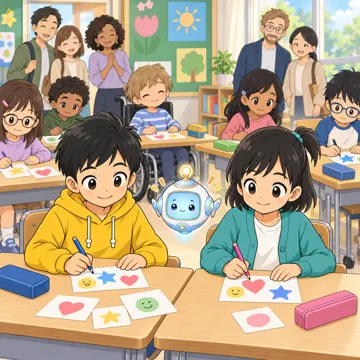 学校行事 学校行事 授業参観:振り返りカードを書いている