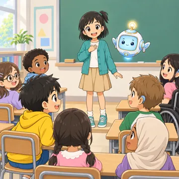 学校行事 学校行事 始業式:新しいクラスで自己紹介している